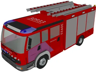 Mercedes-Benz Atego Brandweer Fire Truck 3D Model