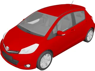 Toyota Yaris 5-door (2012) 3D Model