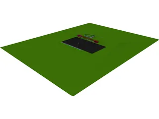 Football Stadium with Pub 3D Model 3D Preview