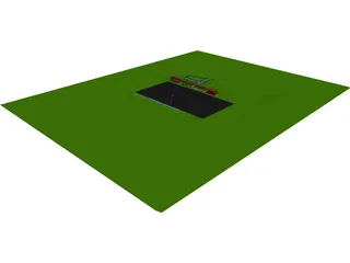 Football Stadium with Pub 3D Model