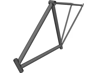 Race Bike Frame CAD 3D Model