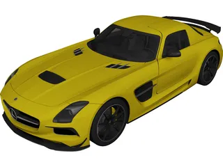Mercedes-Benz SLS AMG Black Series (2014) 3D Model