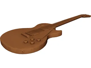 Les Paul Guitar CAD 3D Model