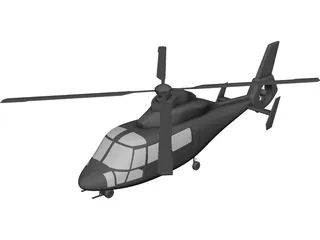 Eurocopter AS-365 Dauphin CAD 3D Model