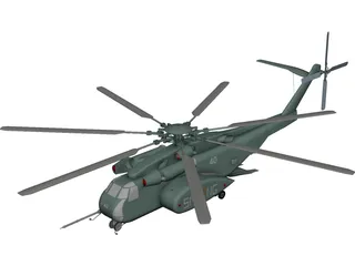 Sikorsky MH-53E Sea Dragon CAD 3D Model