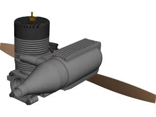 RC Model Engine CAD 3D Model