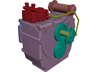 ZF 2000 Engine CAD 3D Model
