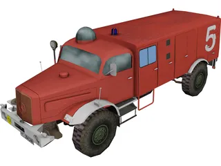 Mercedes-Benz Fire Truck 3D Model