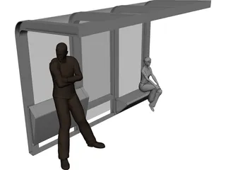 Bus Stop 3D Model