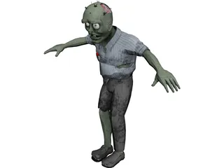 Zombie Rig 3D Model 3D Preview