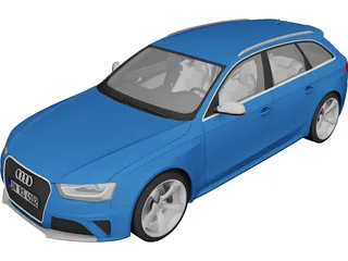 Audi RS4 Avant (2013) 3D Model