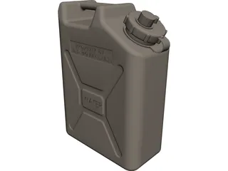 Water Container Military 5 Gallon CAD 3D Model