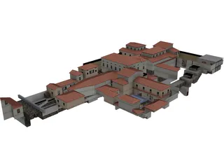 Italy City Block 3D Model