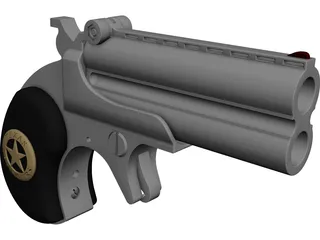 Derringer Texas Ranger CAD 3D Model