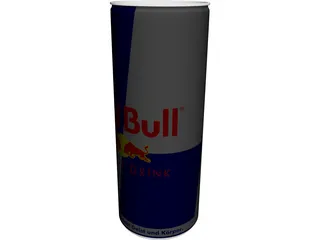 Red Bull Can 3D Model