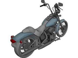 Harley-Davidson FXSTS Springer Softail 3D Model 3D Preview