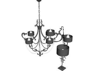 Cantori Lago Lamps 3D Model