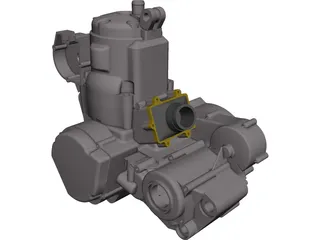 Honda CR250 Engine CAD 3D Model
