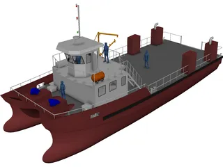 Tug Boat 3D Model 3D Preview
