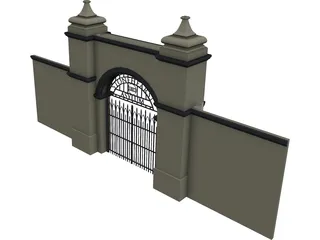 Stonehearst Asylum Gate 3D Model 3D Preview