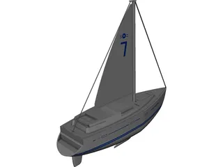 Oyster Sailboat 3D Model