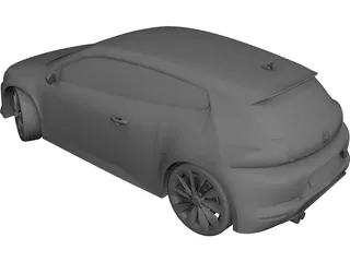 Volkswagen Scirocco CAD 3D Model