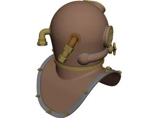 Mark V Diving Helmet CAD 3D Model