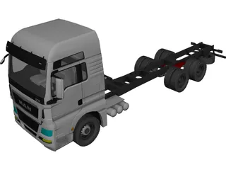 MAN TGX 6X4 Cab 3D Model