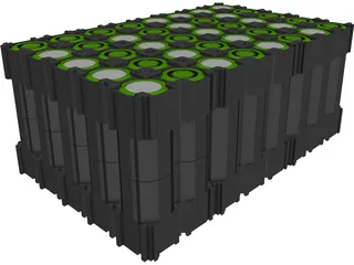 Lithium Battery 18650 type CAD 3D Model