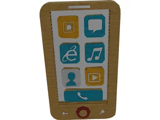 Mobile Cardboard Phone 3D Model