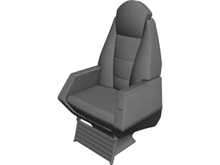 Executive Jet Seat CAD 3D Model