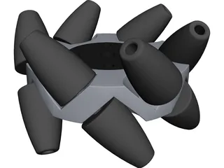 Mecanum Wheel CAD 3D Model
