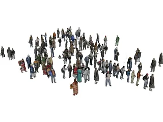 Low Poly People Collection 3D Model