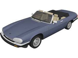 Jaguar XJS Convertible (1975) 3D Model