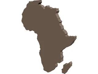 Africa Map 3D Model 3D Preview