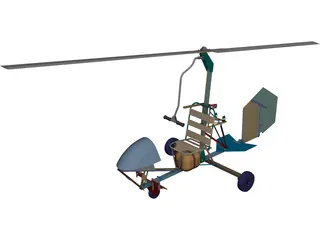 Bensen B-6 Gyrocopter 3D Model