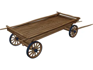 Horse Cart 3D Model