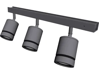 Lamps on Railing 3D Model 3D Preview