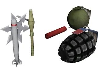 Weapons Collection 3D Model