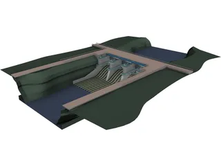 Large Scale Dam 3D Model