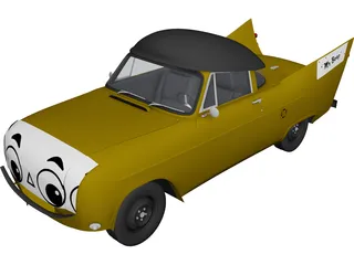 Mr. Beep Cartoon Car 3D Model