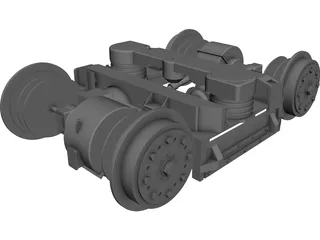 Konstal 105 Tram Rail 3D Model