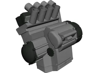 Yamaha R1 5JJ Engine CAD 3D Model