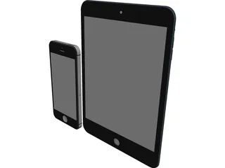 Apple iPad Mini and iPhone 5 3D Model