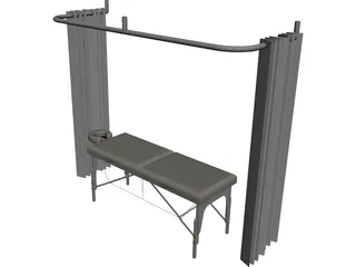 Massage Table CAD 3D Model