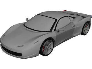 Ferrari 458 Italia CAD 3D Model