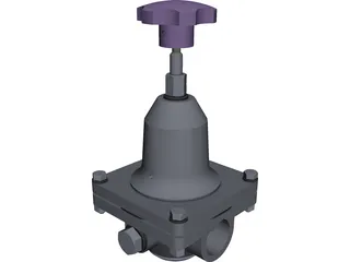 Pressure Reducing Valve CAD 3D Model