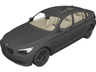 BMW 5-series Gran Turismo (2010) 3D Model 3D Preview