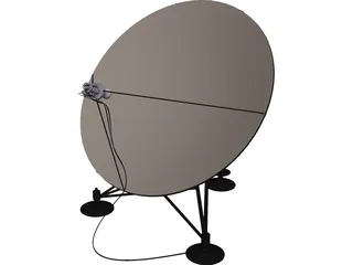 Satellite Dish Antenna 3D Model