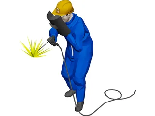 Welder Worker 3D Model